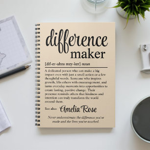 Caderno Espiral Definição de Criador de Diferenças Personalizadas