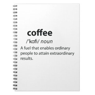 Caderno Espiral Definição de Dicionário Engraçado Café