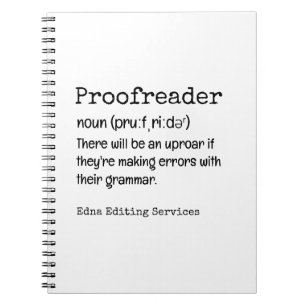 Caderno Espiral Definição de Diversão PROOFREADER Ali eles são seu