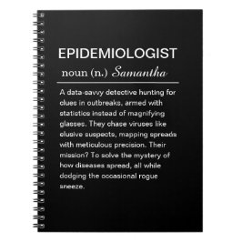 Caderno Espiral Definição de Epidemiologista Personalizada Diverti