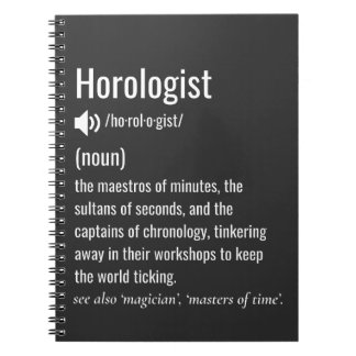 Caderno Espiral Definição de Horólogo