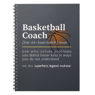 Caderno Espiral Definição de treinador de basquetebol