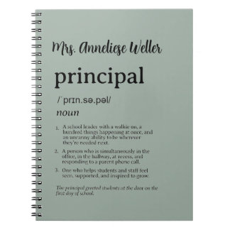 Caderno Espiral Definição Divertida de Diretor Personalizada