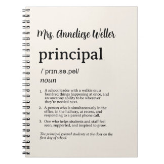 Caderno Espiral Definição Divertida de Diretor Personalizada