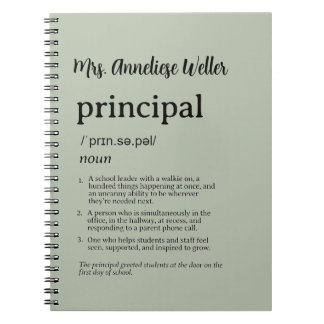 Caderno Espiral Definição Divertida de Diretor Personalizada