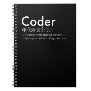 Caderno Espiral Definição do Coder - amantes de linguagem de progr