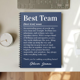 Caderno Espiral Definição Personalizada da Melhor Equipe de Apreci