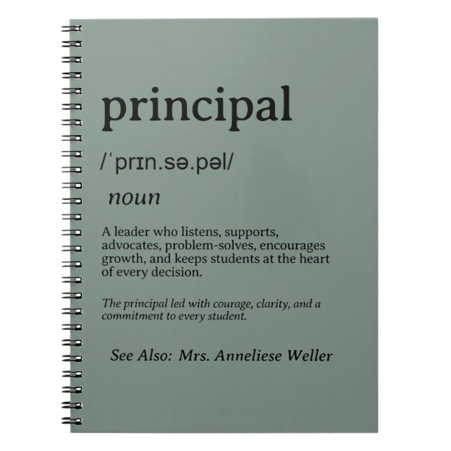 Caderno Espiral Definição Personalizada de Diretor (Frente)