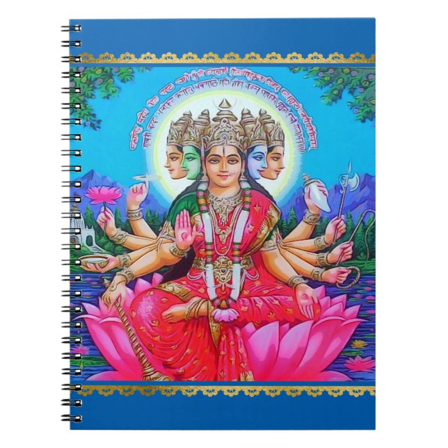 Caderno Espiral Deidade Gayatri Devi (Frente)
