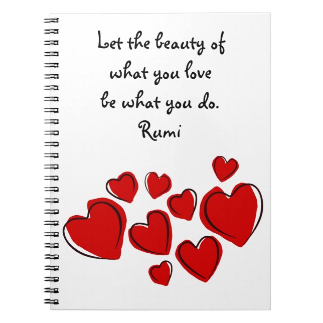 Caderno Espiral Deixe a beleza do Diário Rumi (Frente)