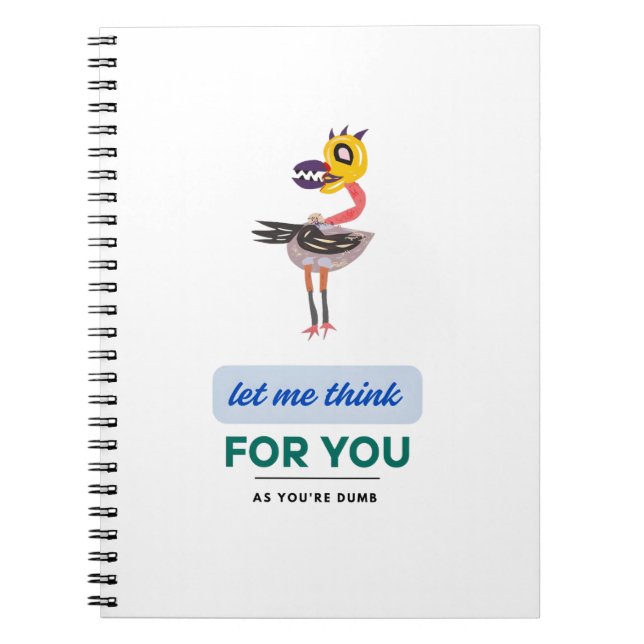 Caderno Espiral Deixe-me pensar (Frente)