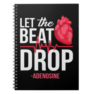 Caderno Espiral Deixe o Beat cair Adenosine TeeDeixe o batido cair