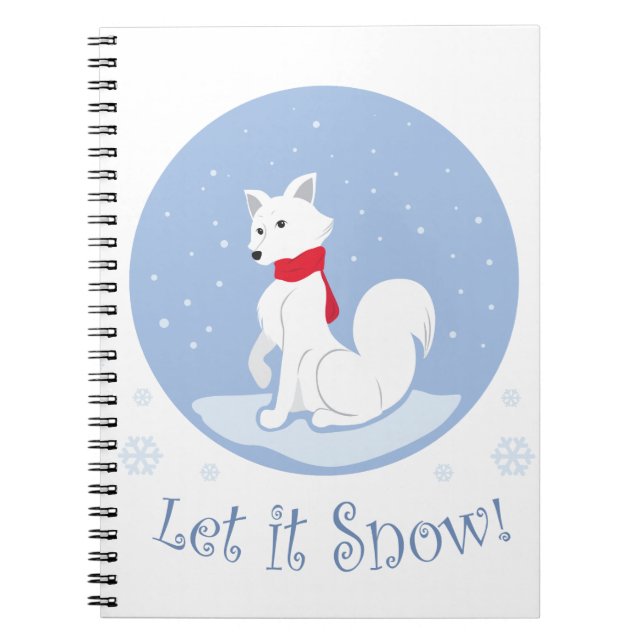 Caderno Espiral Deixe-O Neve! (Raposa Árctica) (Frente)
