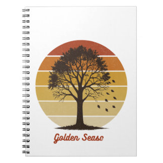 Caderno Espiral Deixe os Tempos da Abóbora Rolar Design de Outono