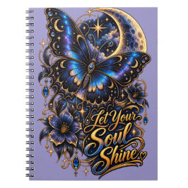 Caderno Espiral Deixe Sua Alma Brilhar – Espiral de Borboleta Cele