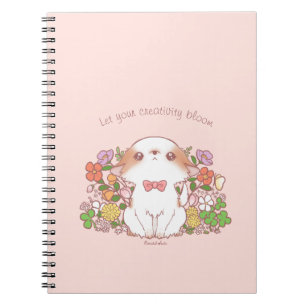 Caderno Espiral Deixe sua criatividade florescer Mochi e Flores