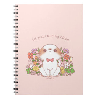 Caderno Espiral Deixe sua criatividade florescer Mochi e Flores