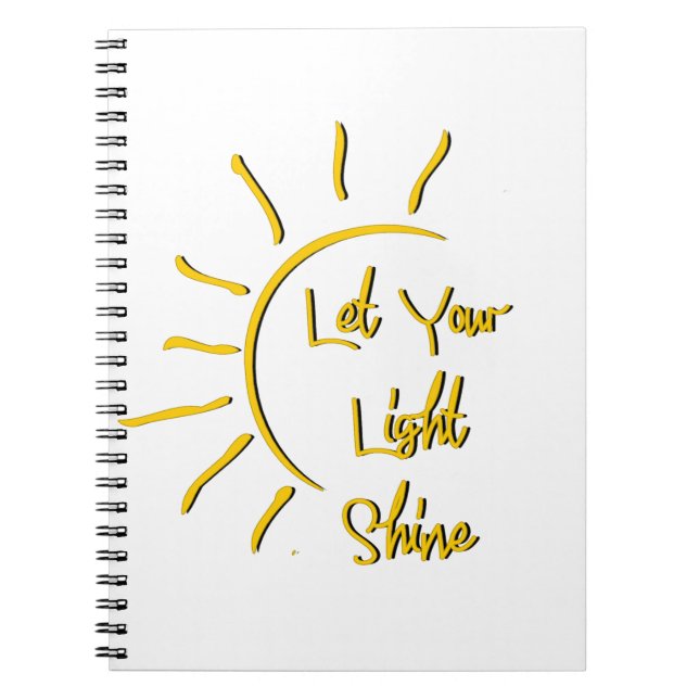 Caderno Espiral Deixe sua luz brilhar (Frente)