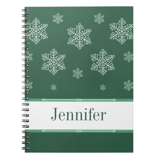 Caderno Espiral Deixem-no Neve Notebook, Verde (Frente)