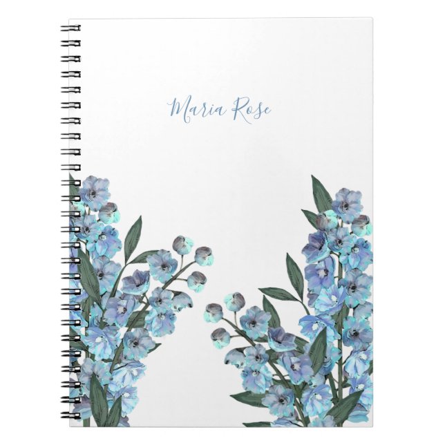 Caderno Espiral Delfinium Azul (Frente)