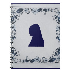 Caderno Espiral Delft Blue azulejo Girl with a Pearl Earring