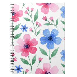 Caderno Espiral Delícia de Flor de Água de Rosa