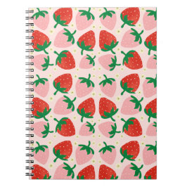 Caderno Espiral Delícias de Frutas Rosa Suave