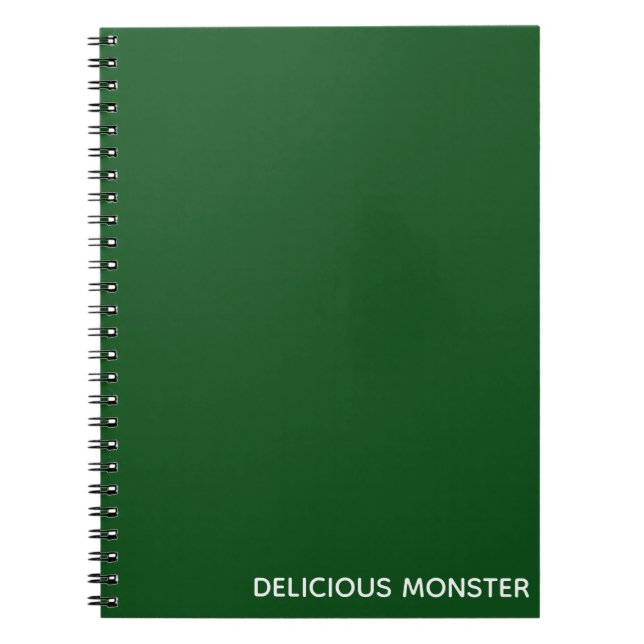 Caderno Espiral Delicious Monster green color name (Frente)