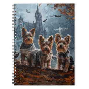 Caderno Espiral Delight Noturno de Terrier Halloween