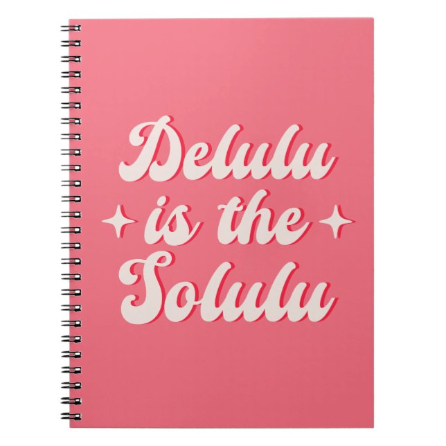 Caderno Espiral Delulu É O Solulu (Frente)