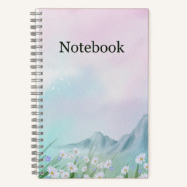 Caderno Espiral Deluxe Floral Montanha Pastel