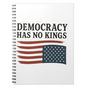 Caderno Espiral Democracia Não Tem Rei Anti Trump EUA