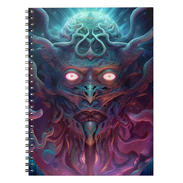 Caderno Espiral Demon Surreal Dark Fantasy Art (Frente)