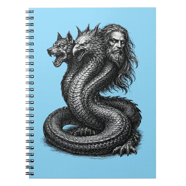Caderno Espiral Demônio Bune Três Rostos, Um Poder (Frente)