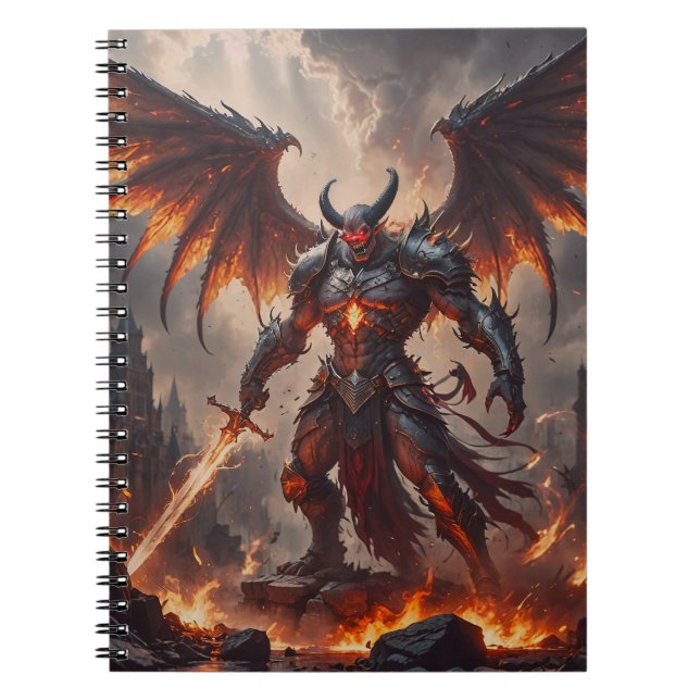Caderno Espiral Demônio da Fieria Mítica (Frente)