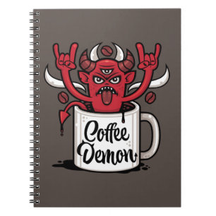 Caderno Espiral Demônio do café