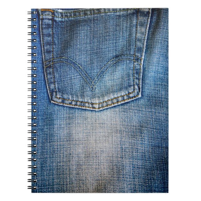 Caderno Espiral Denim azul (Frente)