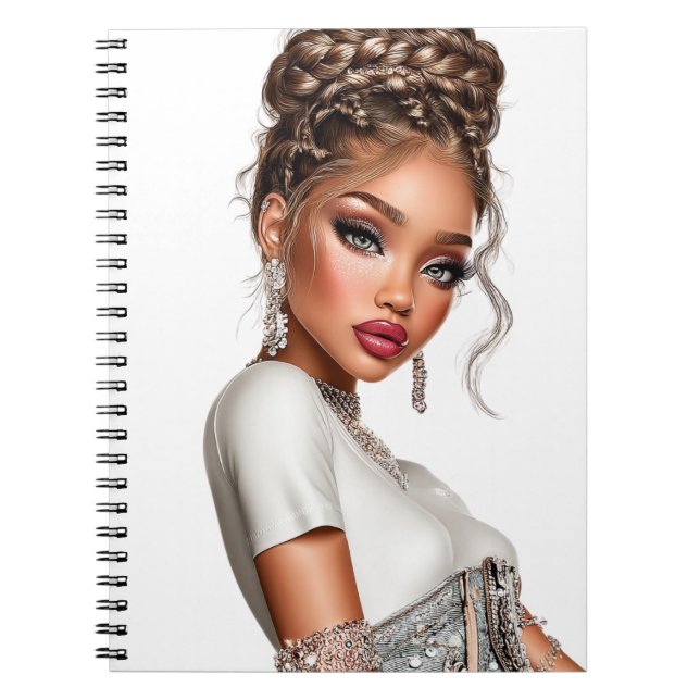 Caderno Espiral  Denim Corset Glam Girl Spiral Photo Notebook (Frente)