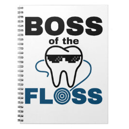Caderno Espiral Dental Hygienist Boss of the Floss