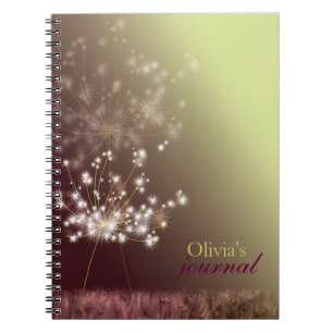 Caderno Espiral Dente-de-leão crepuscular livros de nota