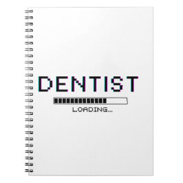 Caderno Espiral Dentist Loading Glitch Pixel Humor