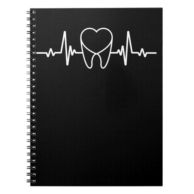 Caderno Espiral Dentista Dental Assistant de pulsação do batimento (Frente)