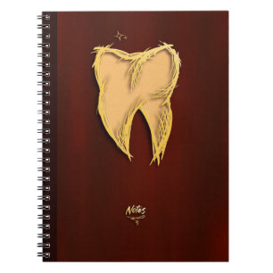 Caderno Espiral Dentista dentário do ouro Dentista Dental Assistan