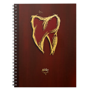 Caderno Espiral Dentista dentário do ouro Dentista Dental Assistan