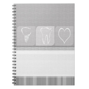 Caderno Espiral Dentista do implante do dente do coração na