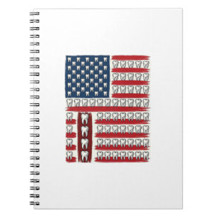 Caderno Espiral Dentista Patriótico Bandeira do Dente