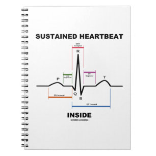 Caderno Espiral Dentro de batimento cardíaco sustentado (ECG/EKG)