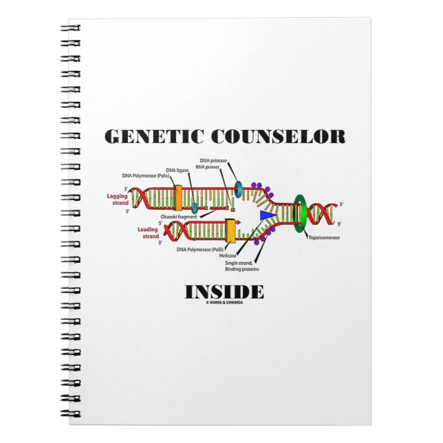 Caderno Espiral Dentro de Conselheiro Genético (Replicação de DNA) (Frente)