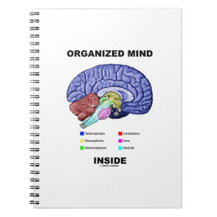 Caderno Espiral Dentro de mente organizada (atitude anatômica do c