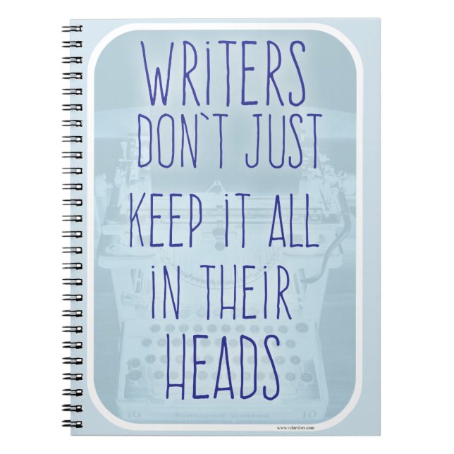 Caderno Espiral Dentro de uma cabeça do escritor (Frente)